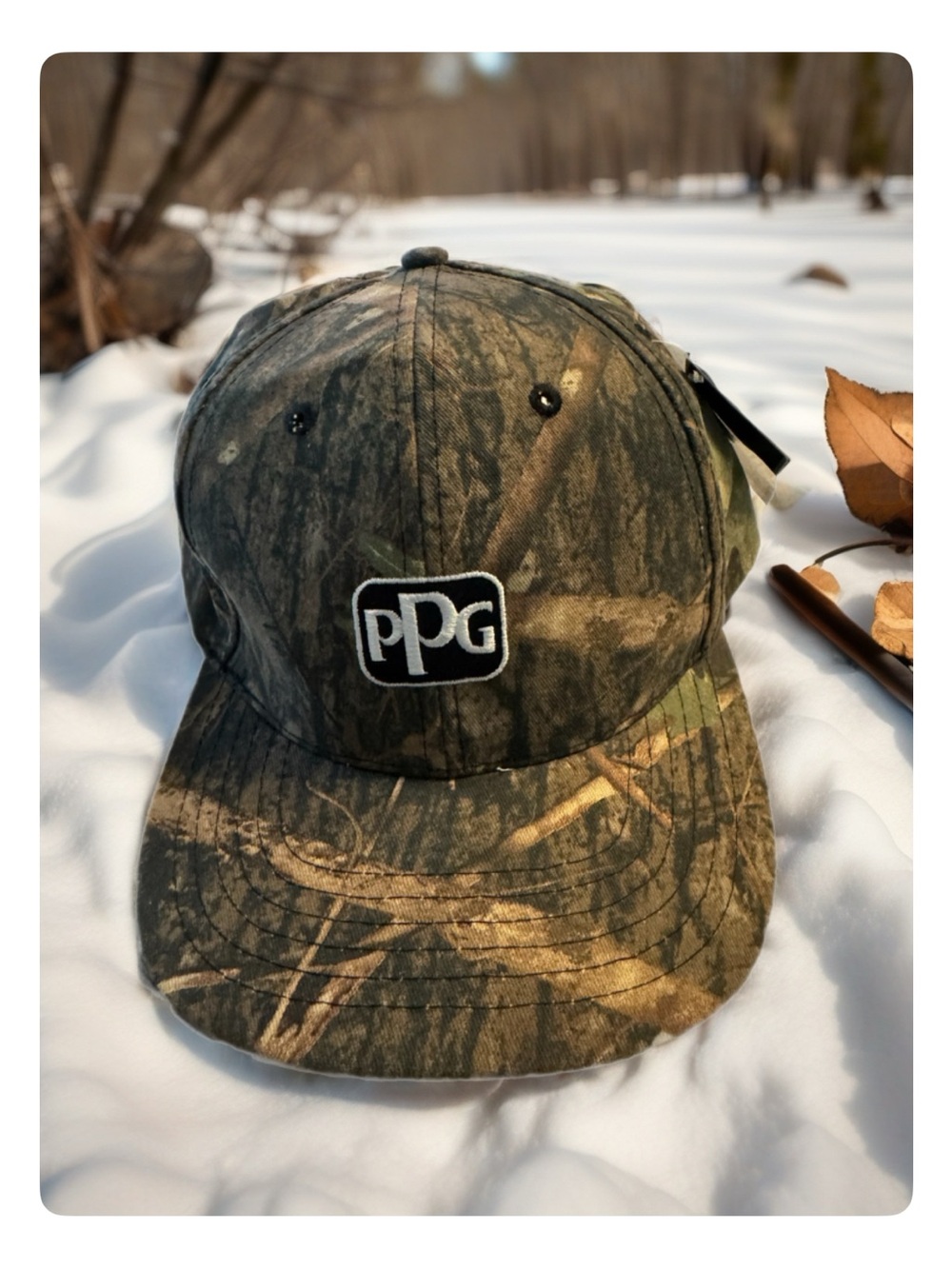 PPG Men's Camouflage Baseball Cap - Olive Green Camo